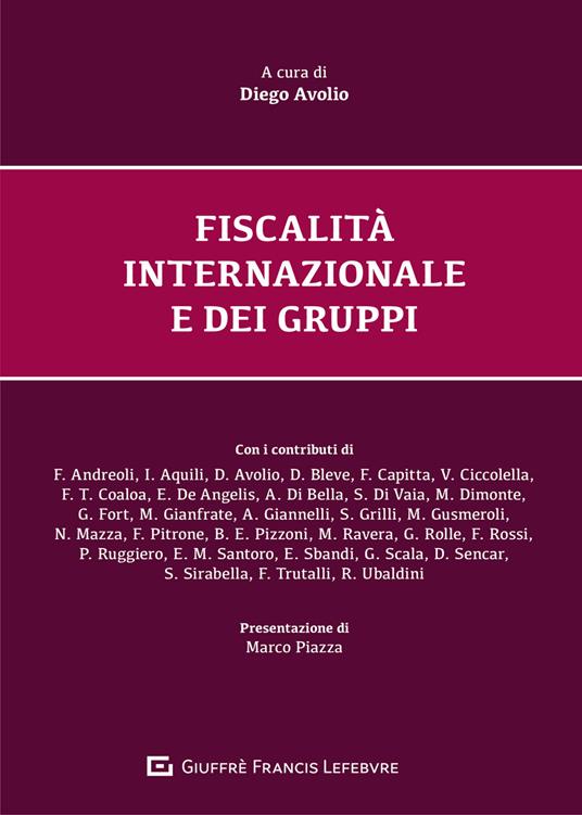 Fiscalità  internazionale e dei gruppi - copertina