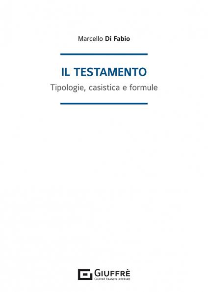 Il testamento - Marcello Di Fabio - copertina
