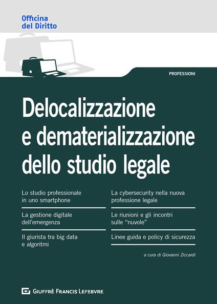 Delocalizzazione e dematerializzazione dello studio legale - copertina