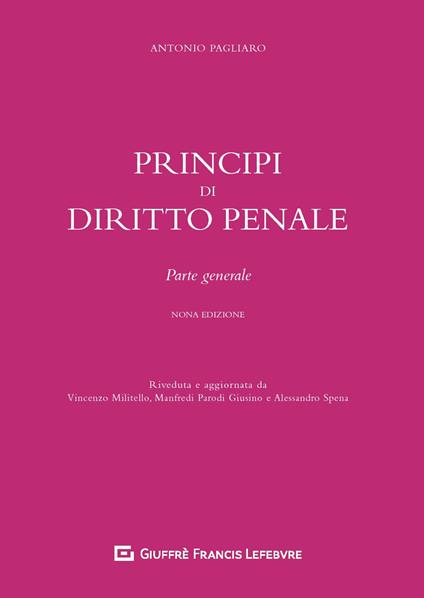 Principi di diritto penale. Parte generale - Antonio Pagliaro - copertina