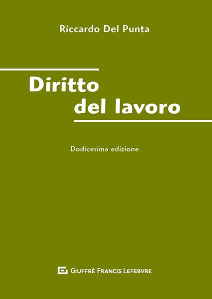 Diritto del lavoro - Riccardo Del Punta - copertina