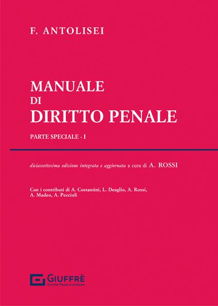 Manuale di diritto penale - copertina