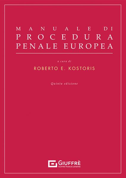 Manuale di procedura penale europea - copertina