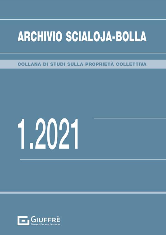 Archivio Scialoja-Bolla (2021). Vol. 1 - copertina