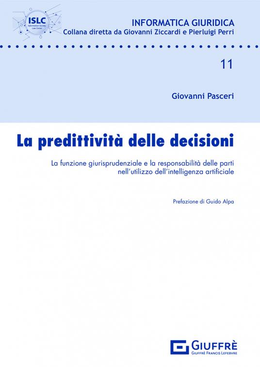 La predittività delle decisioni - Giovanni Pasceri - copertina