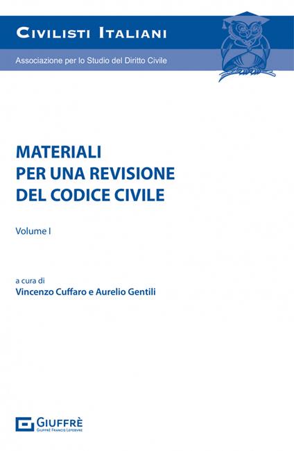 Materiali per una revisione del codice civile. Vol. 1 - copertina
