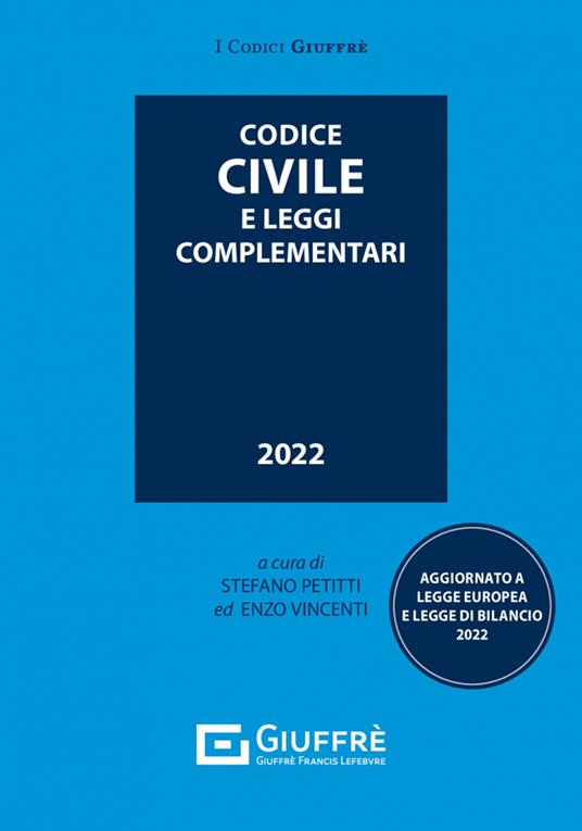 Codice civile e leggi complementari - copertina