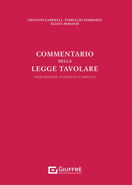 Commentario della legge tavolare. Ediz. ampliata - Giovanni Gabrielli,Ferruccio Tommaseo,Eliana Morandi - copertina