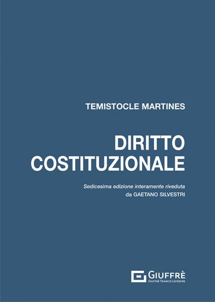 Diritto costituzionale - Temistocle Martines - copertina