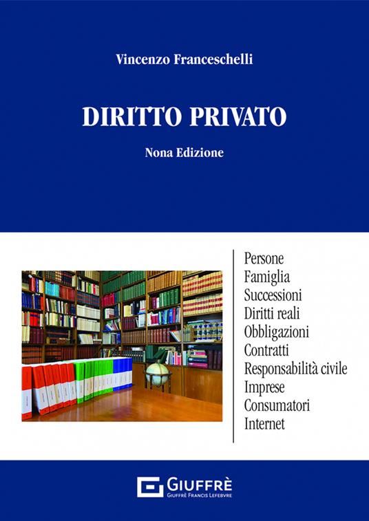 Diritto privato - Vincenzo Franceschelli - copertina