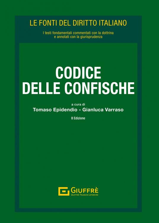 Codice delle confische - copertina