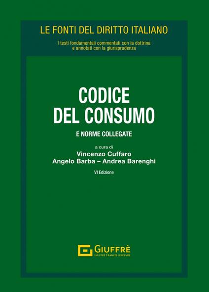 Codice del consumo - copertina