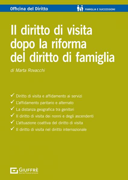 Il diritto di visita dopo la riforma del diritto di famiglia - Marta Rovacchi - copertina