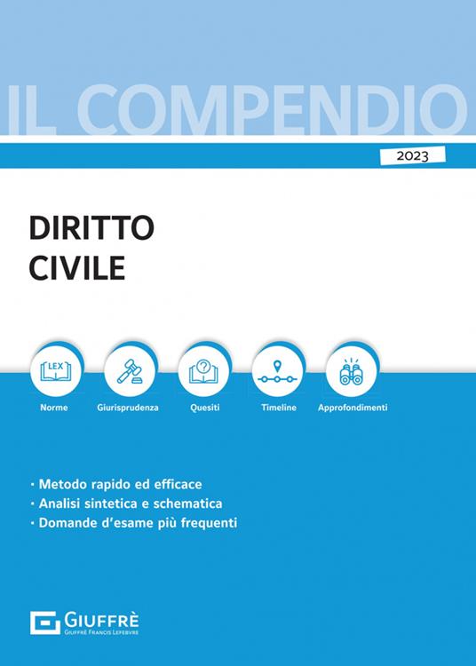 Compendio di diritto civile - Alberto Filippini - copertina