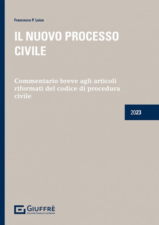 Il nuovo processo civile - Francesco Paolo Luiso - copertina