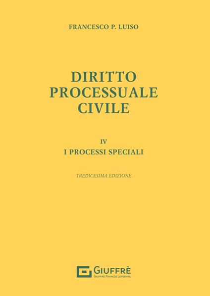 Diritto processuale civile - Francesco Paolo Luiso - copertina