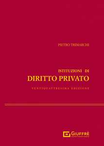 Libro Istituzioni di diritto privato Pietro Trimarchi