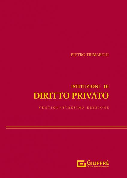 Istituzioni di diritto privato - Pietro Trimarchi - copertina