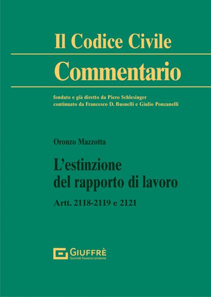 L'estinzione del rapporto di lavoro - Oronzo Mazzotta - copertina
