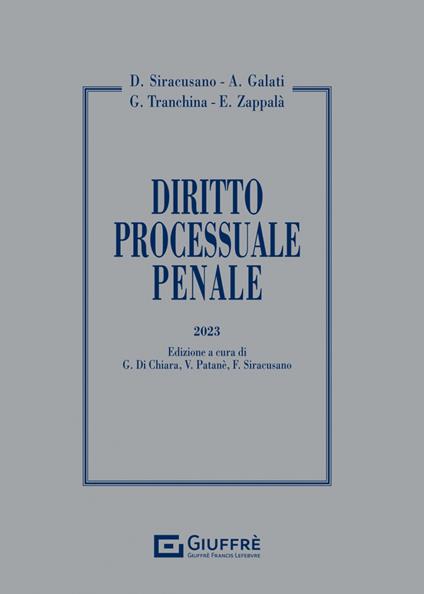 Diritto processuale penale - Delfino Siracusano,Galati Antonino,Giovanni Tranchina - copertina