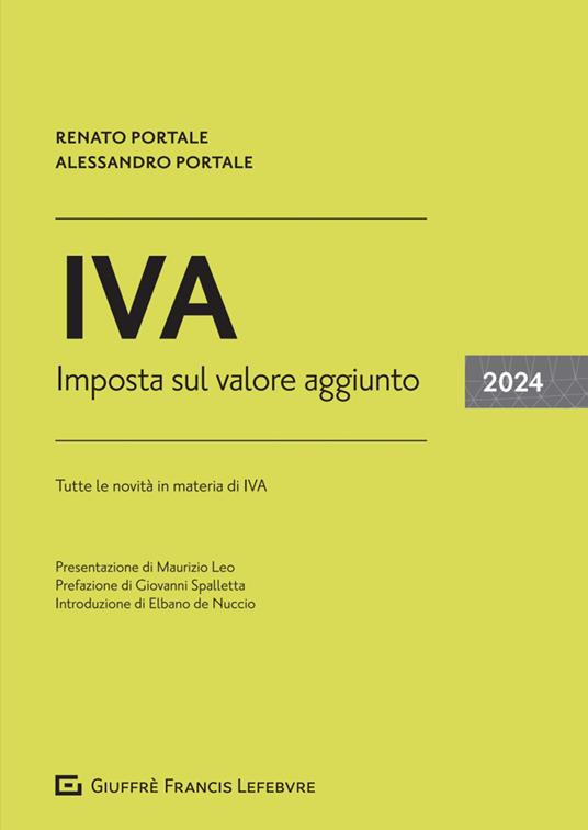 IVA. Imposta sul Valore Aggiunto 2024 - Renato Portale,Alessandro Portale - copertina