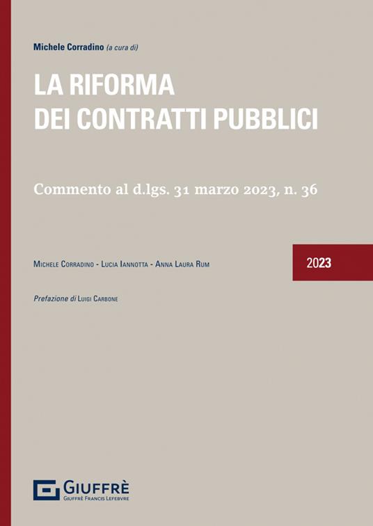 La riforma dei contratti pubblici - copertina