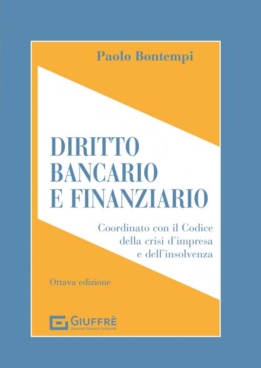 Diritto bancario e finanziario - Paolo Bontempi - copertina