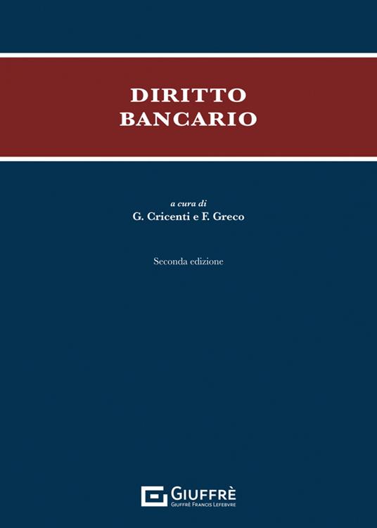 Diritto bancario - Giuseppe Cricenti,Fernando Greco - copertina