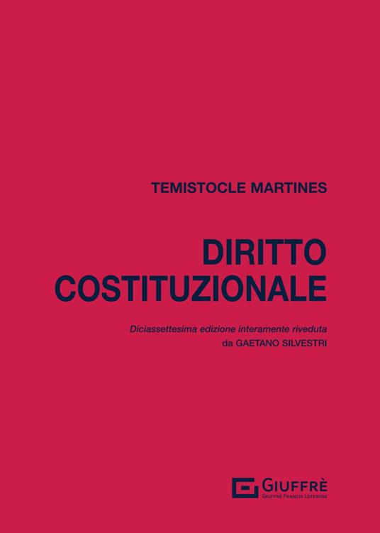 Diritto costituzionale - Temistocle Martines - copertina