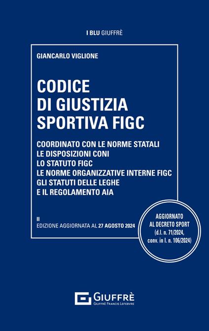 Codice della giustizia sportiva - copertina