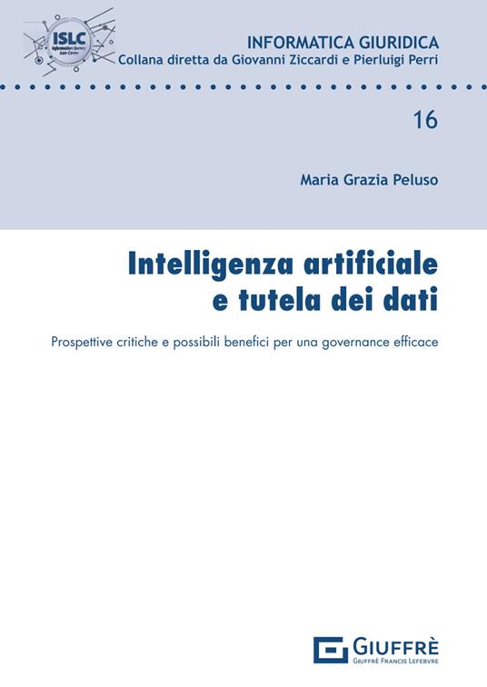 Intelligenza artificiale e tutela dei dati - Peluso Maria Grazia - copertina