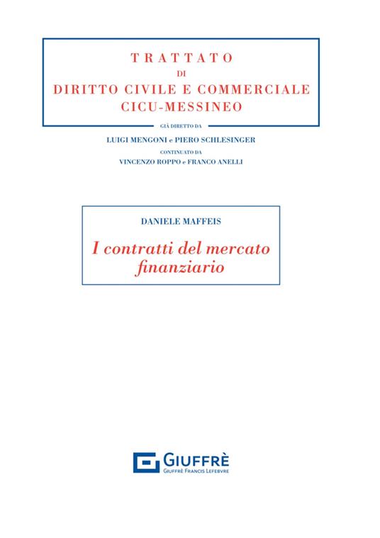 I contratti del mercato finanziario - Daniele Maffeis - copertina