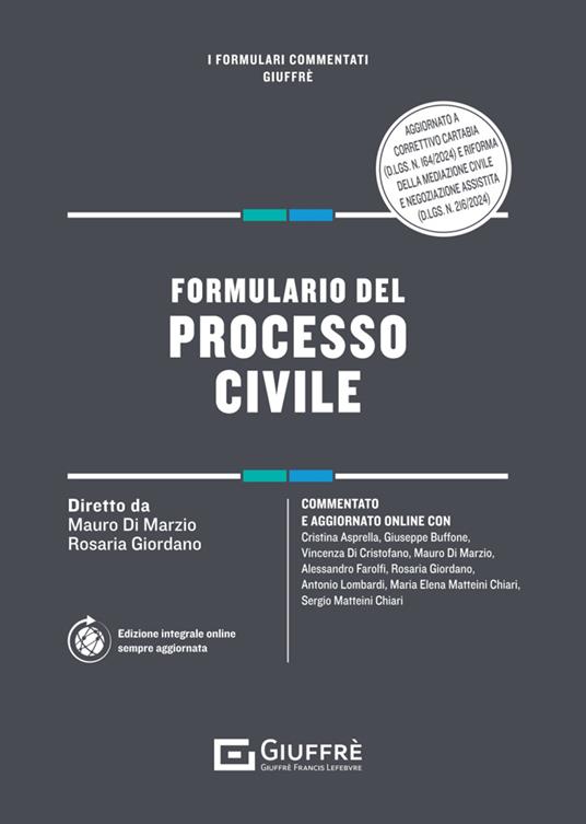 Formulario del processo civile - copertina