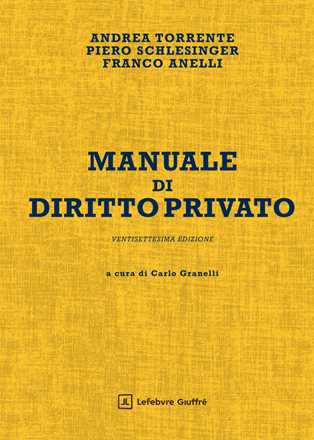Libro Manuale di diritto privato Andrea Torrente Piero Schlesinger