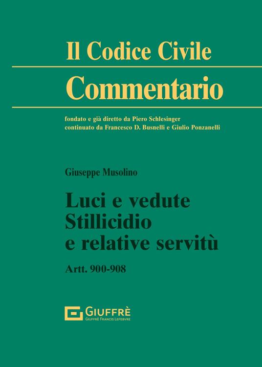 Luci e vedute, stillicidio e relative servitù - Giuseppe Musolino - copertina