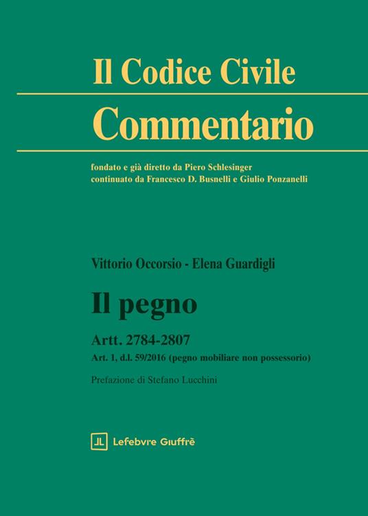 Il pegno - Vittorio Occorsio,Elena Guardigli - copertina