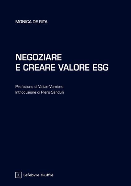 Negoziare e creare valore ESG - De Rita Monica - copertina