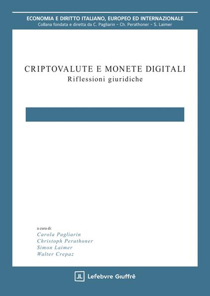 Criptovalute e monete digitali. Riflessioni giuridiche - copertina