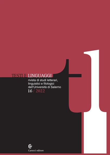 Testi e linguaggi (2022). Vol. 16 - copertina