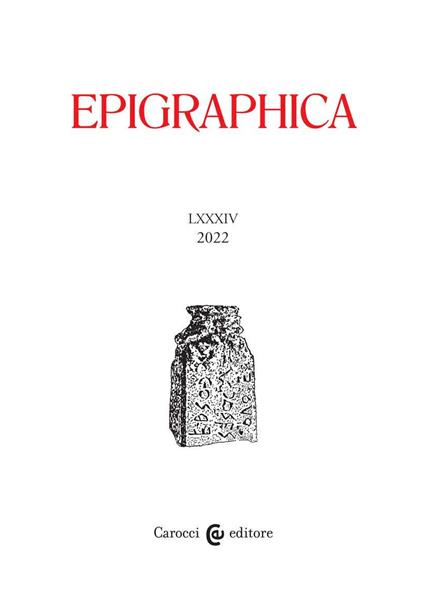 Epigraphica (2022). Vol. 1-2 - copertina
