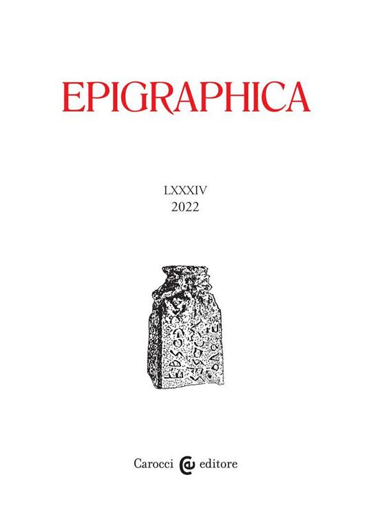 Epigraphica (2022). Vol. 1-2 - copertina