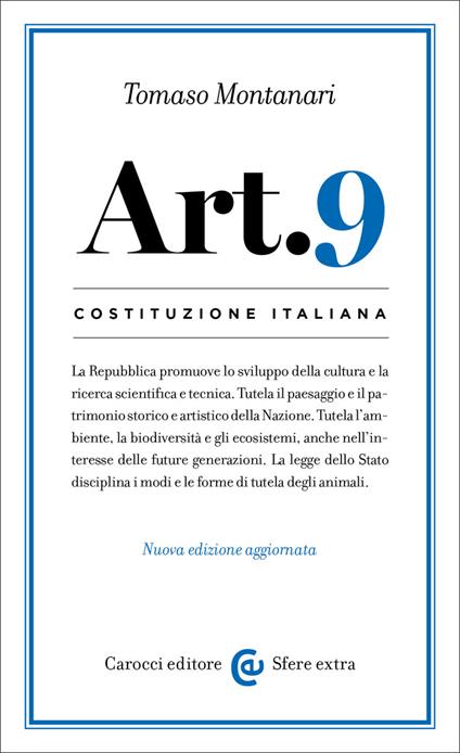 Costituzione italiana: articolo 9. Nuova ediz. - Tomaso Montanari - copertina