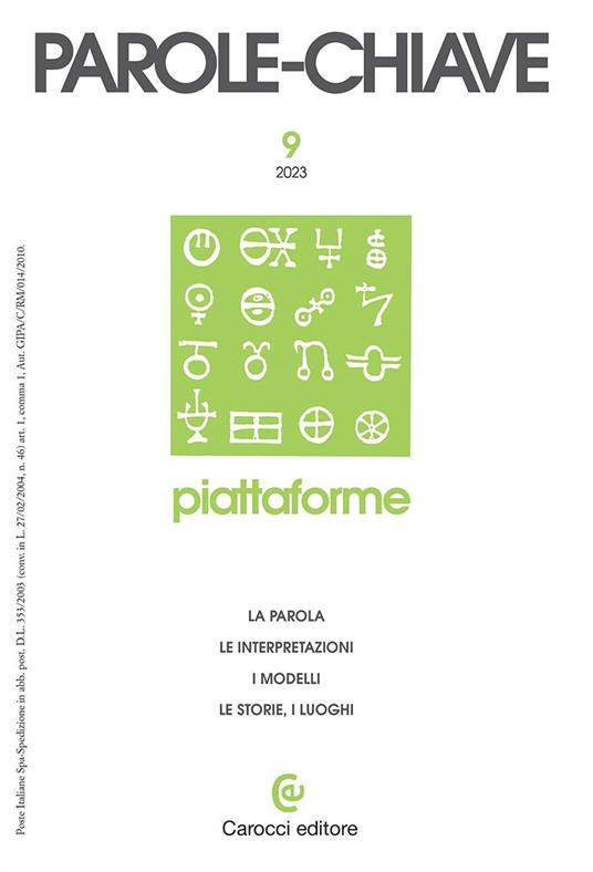 Parolechiave (2023). Vol. 1: Piattaforme - copertina