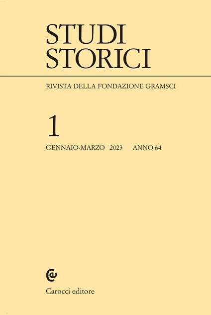 Studi storici (2023). Vol. 1 - copertina
