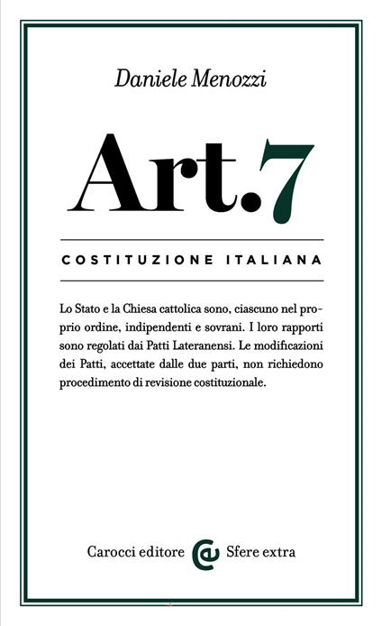 Costituzione italiana: articolo 7 - Menozzi Daniele - ebook