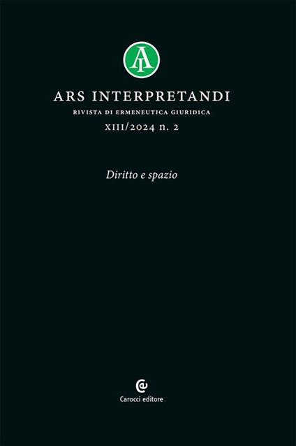 Ars interpretandi (2024). Vol. 2: Diritto e spazio - copertina