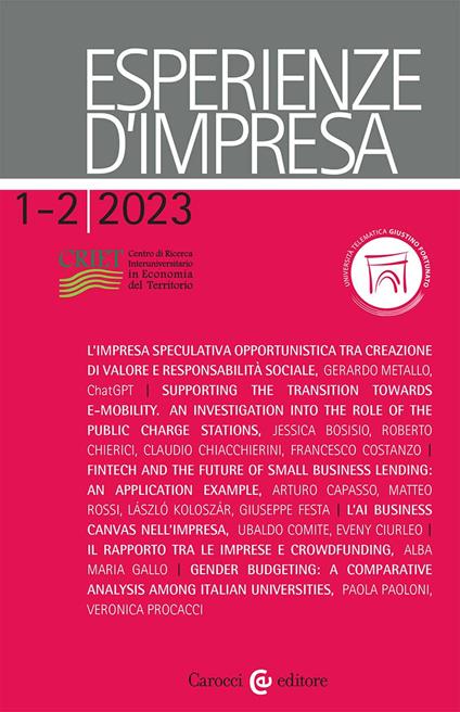 Esperienze d'impresa (2023). Vol. 1-2 - copertina