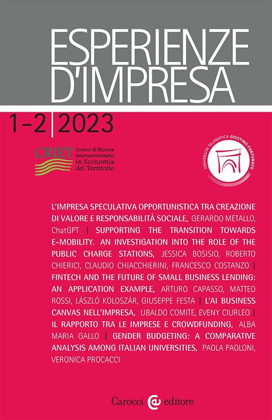 Esperienze d'impresa (2023). Vol. 1-2 - copertina