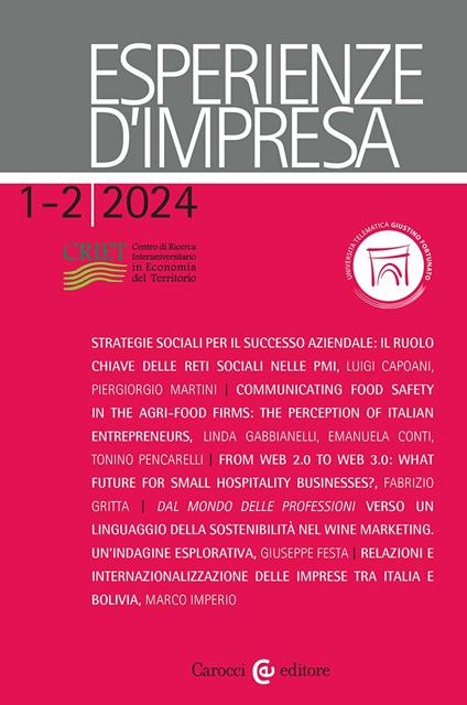 Esperienza d'impresa (2024). Vol. 1-2 - copertina