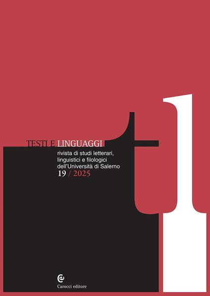 Testi e linguaggi (2025). Vol. 19 - copertina